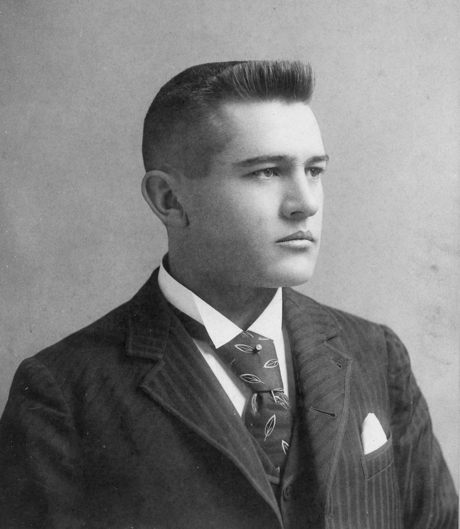 Dexter David Ashley (1889). While student at State College & Normal School, Peru Nebraska -- on the Missouri River