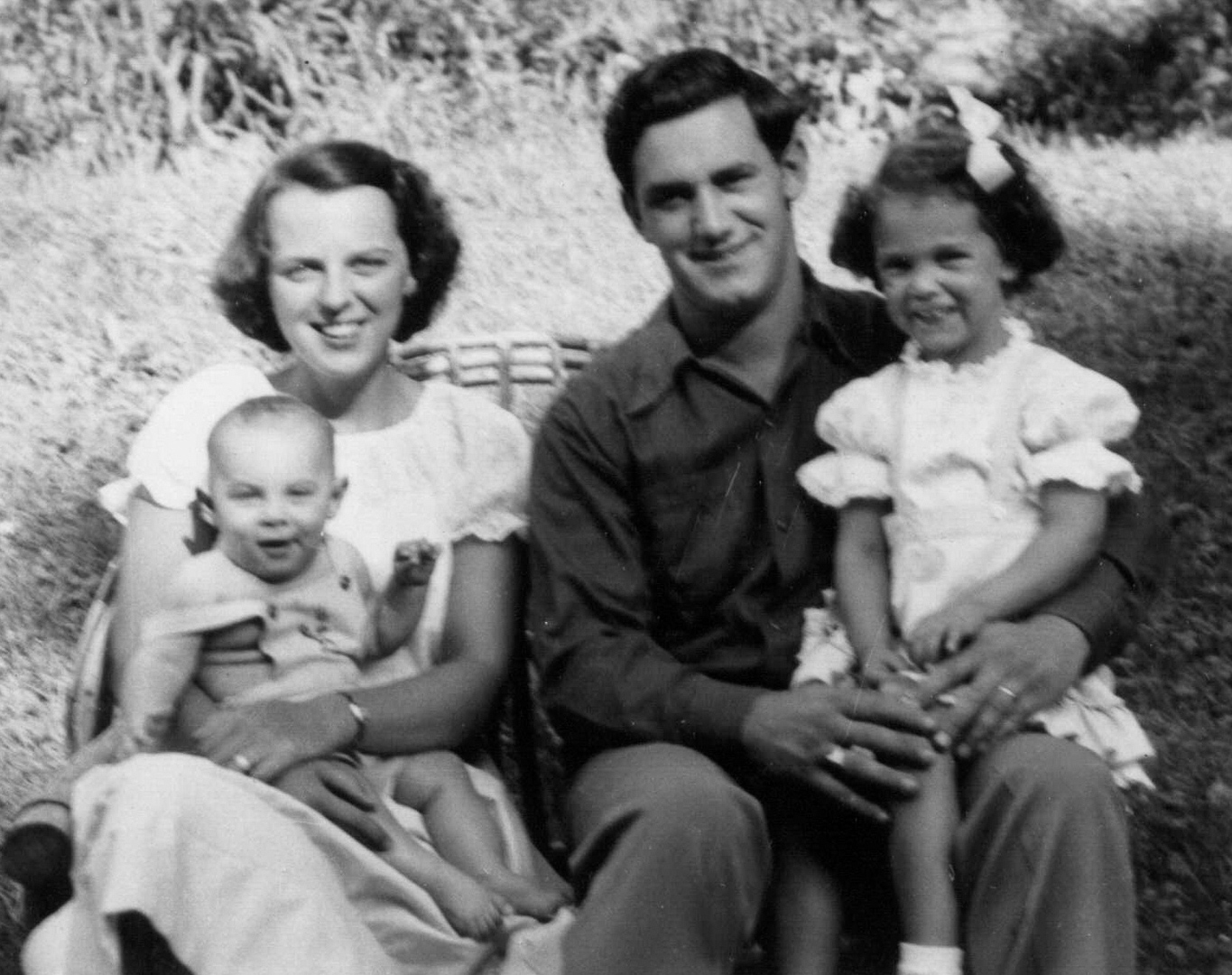 Mr and Mrs [Virginia] Charles LaPlaca and children Virginia and "Jay"
