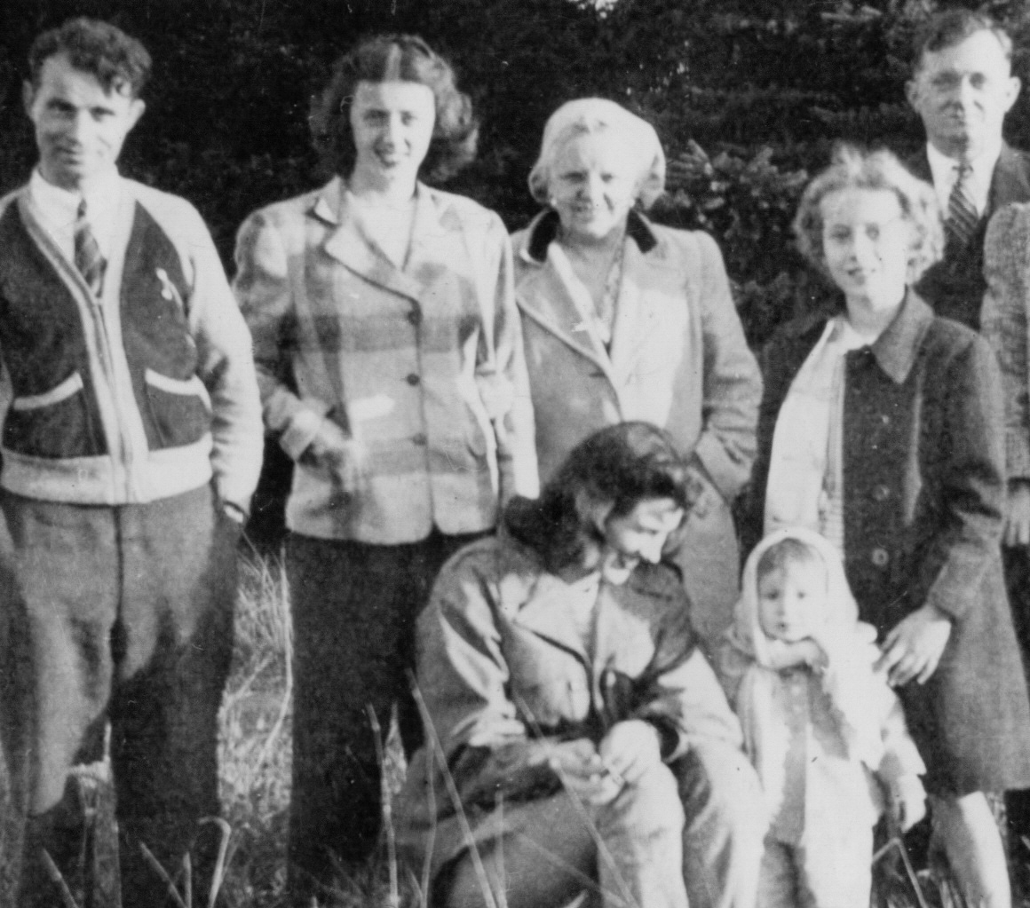 Back (Left to Right): Chuck Capital, Mary Ann McManus, Grace Smith McManus, Audrey J. McManus, Eugene J. McManus Jr. (Mickey); Front: Rosemarie (Mary) Landi McManus and daughter Maureen [missing piece was Rose Fitzgerald McManus]