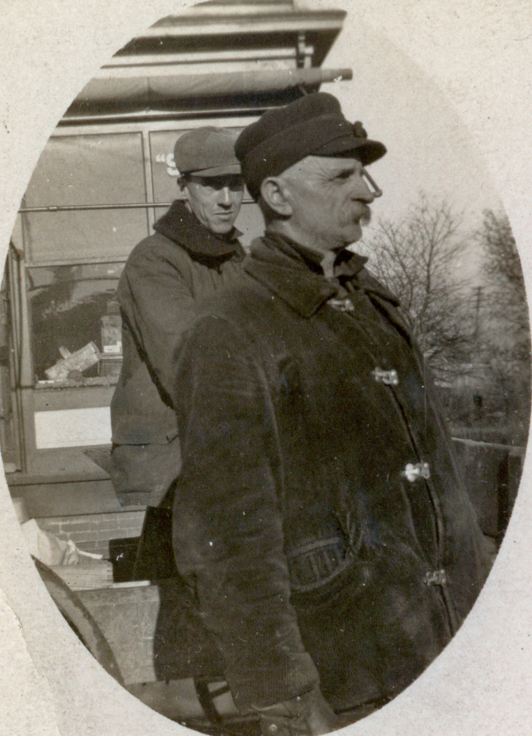 Unknown (annotated "Celia & Eugene" -- possibly Celia's brother George "Frank") [postcard photo]